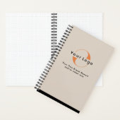 Logo für Light Tan + Black Text Company Business N Notizblock (Innen)