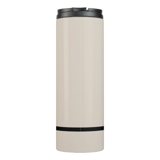 Logo für Light Tan + Black Text Company Business T Thermosbecher (Rückseite)