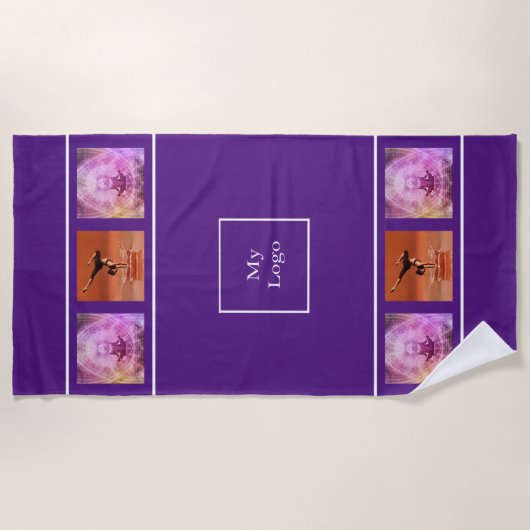 Logo für lila Foto Strandtuch (Vorderseite)