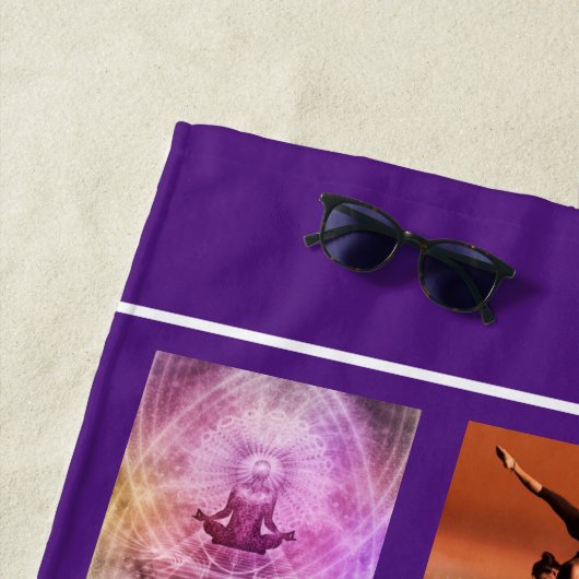 Logo für lila Foto Strandtuch (Beispiel)