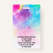 Logo für Lila medizinisches Foto für ältere Mensch Ausweis (Rückseite)