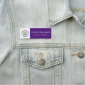 Logo für Lila Mitarbeiter eines benutzerdefinierte Namensschild (Beispiel)