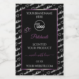Logo für Lila Produkte in Schwarz und Weiß Lebensmitteletikett