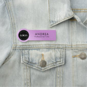 Logo für Lila runde Unternehmen Namensschild (Beispiel)