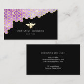 Logo für lila Wabenrüben und Imitate Glitzer Visitenkarte (Vorne/Hinten)