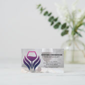 Logo für lila Weinglas Visitenkarte (Stehend Vorderseite)