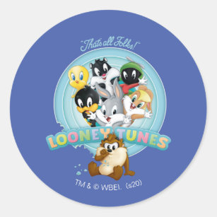 Logo für Looney Tunes   Das sind alle Leute Runder Aufkleber