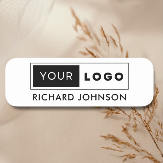 Logo für Magnetfirmen Weiß Namensschild