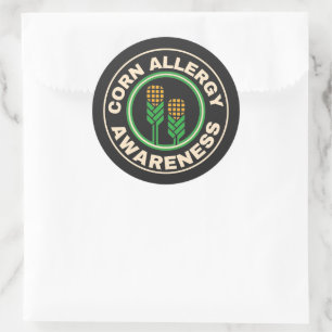 Logo für Maisallergie Runder Aufkleber
