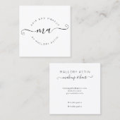 Logo für Makeup, modern Schwarz-weiß minimalistisc Quadratische Visitenkarte (Vorne/Hinten)