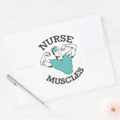 Logo für männliche Krankenschwestern Runder Aufkleber (Umschlag)