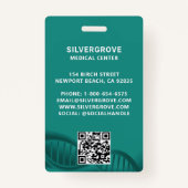 Logo für medizinisches Herz grünes Foto Krankenpfl Ausweis (Rückseite)