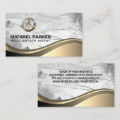 Logo für Metallic-Eigenschaften | Marmormetallwell Visitenkarte (Vorne/Hinten)