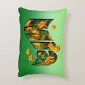 Logo für Mia-Namen mit Blume, Dekokissen (Rückseite(Vertikal))