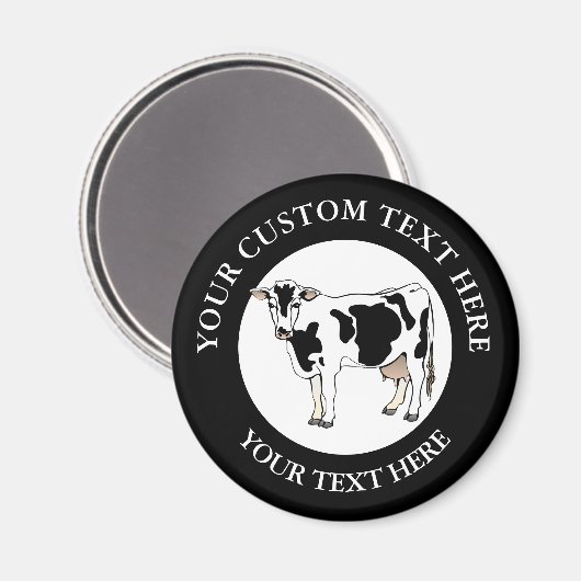 Logo für Milchkühe Magnet (Vorderseite/Rückseite)