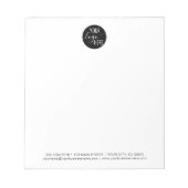 Logo für Minimalistische Berufliche Unternehmen Notizblock (Vorderseite)