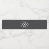 Logo für Minimalistische Graufirmen Wasserflaschenetikett (Einzelnes Label)