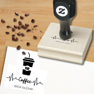Logo für Minimalistische Kaffeestuben Gummistempel