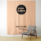 Logo für Minimalistische Pfirsichfirmen Wandteppich (Beispiel)