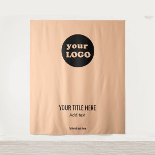 Logo für Minimalistische Pfirsichfirmen Wandteppich