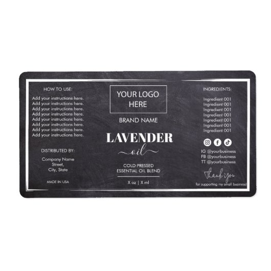 Logo für Minimalistische schwarze Dropper-Flasche (Vorne)