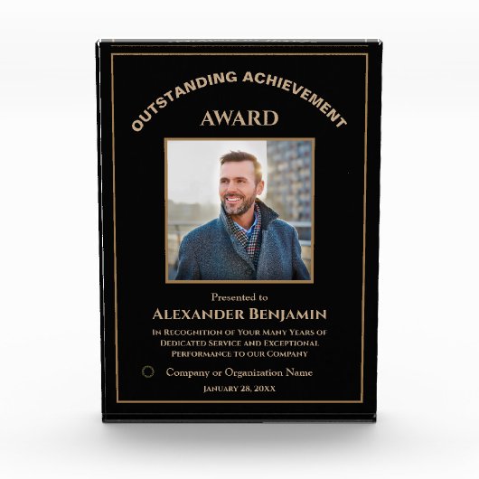 Logo für Mitarbeiterförderung Gold Award Custom Fotoblock (Vorderseite)