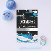 Logo für mobiles Autodetailing Blau Flyer (Einzeln)