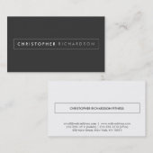 Logo für MODERN und MINIMAL-Boxed Visitenkarte (Vorne/Hinten)