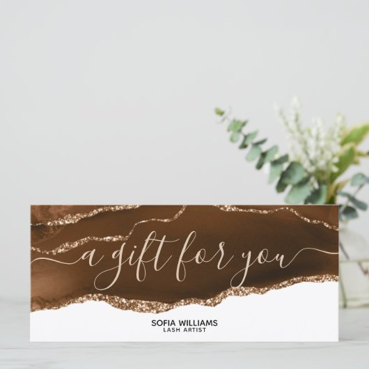 Logo für moderne Beige-Erd-Gutscheinkarten (Stehend Vorderseite)