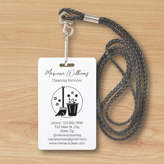 Logo für moderne, einfache Reinigungsdienste Ausweis