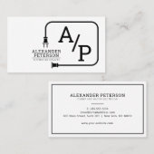 Logo für moderne elektrische Zusatzkabel Visitenkarte (Vorne/Hinten)