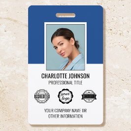 Logo für moderne Mitarbeiter-Foto-Unternehmen Blau Ausweis