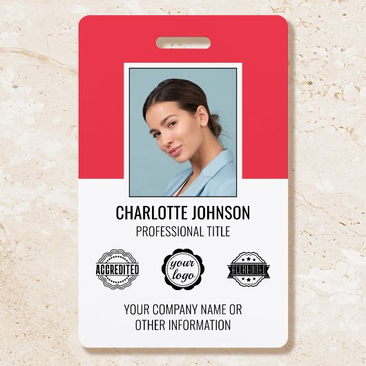 Logo für moderne Mitarbeiter-Foto-Unternehmen Red Ausweis