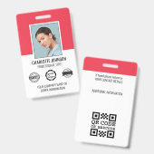 Logo für moderne Mitarbeiter-Foto-Unternehmen Red Ausweis (Vorder- & Rückseite)