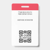 Logo für moderne Mitarbeiter-Foto-Unternehmen Red Ausweis (Rückseite)