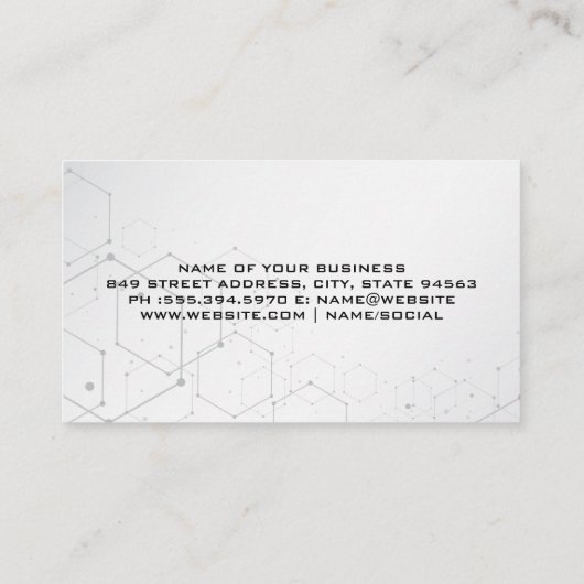 Logo für moderne Technologie Terminkarte (Rückseite)