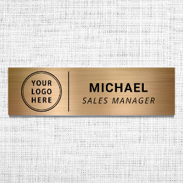 Logo für moderne Unternehmen Gold Namensschild