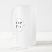 Logo für moderne Unternehmen Mattglas Bierglas (Vorderseite Links)