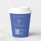 Logo für moderne Unternehmen mit QRcode Pappbecher (Vorderseite)