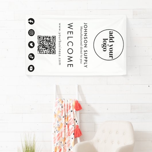 Logo für moderne Unternehmen und QR-Code Banner (Insitu)