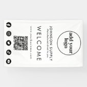 Logo für moderne Unternehmen und QR-Code Banner (Horizontal)