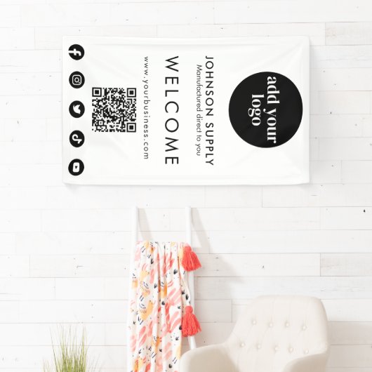 Logo für moderne Unternehmen und QR-Code Banner (Insitu)