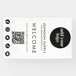 Logo für moderne Unternehmen und QR-Code Banner