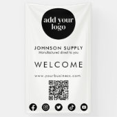 Logo für moderne Unternehmen und QR-Code Banner (Vertikal)