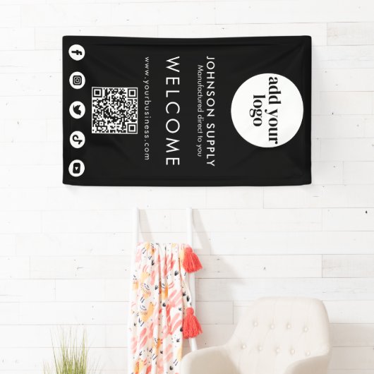 Logo für moderne Unternehmen und QR-Code Banner (Insitu)