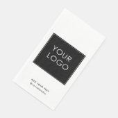 Logo für moderne Unternehmen Weiß Serviette (Ecke)