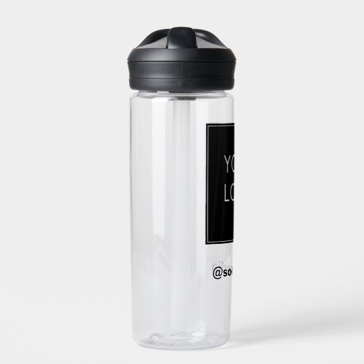 Logo für moderne Vorlagenunternehmen Trinkflasche (Vorderseite)