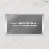 Logo für Motorräder | Metallische Grenz-Visitenkar Visitenkarte (Rückseite)