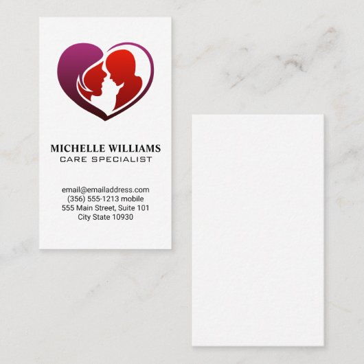 Logo für Mutter und Kind Visitenkarte (Vorne/Hinten)