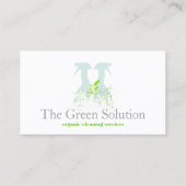 Logo für natürliche Reinigungs-Spray-Flaschen Visitenkarte (Vorderseite)